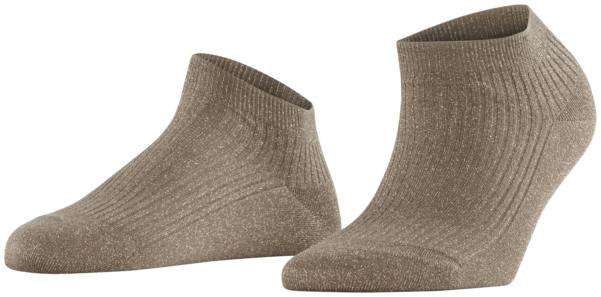 FALKE Dames Shiny Rib Sneakersokken Grijs