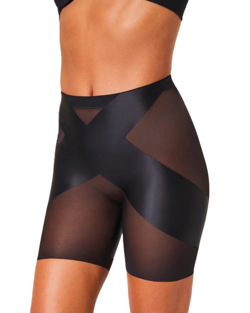 Spanx Dames SPANXshape SatinX Midthigh Short Very Black