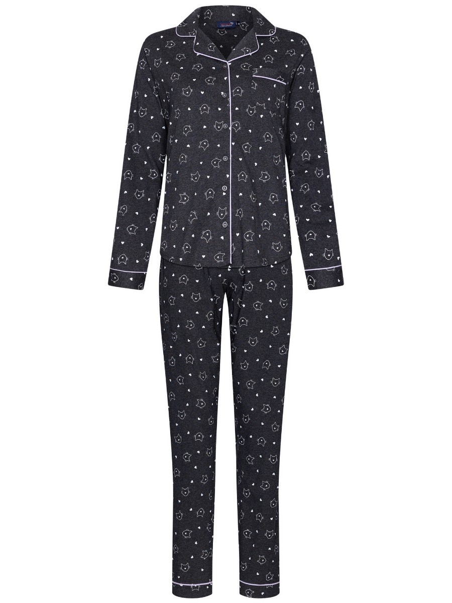 Dames Pyjama Dark Grey