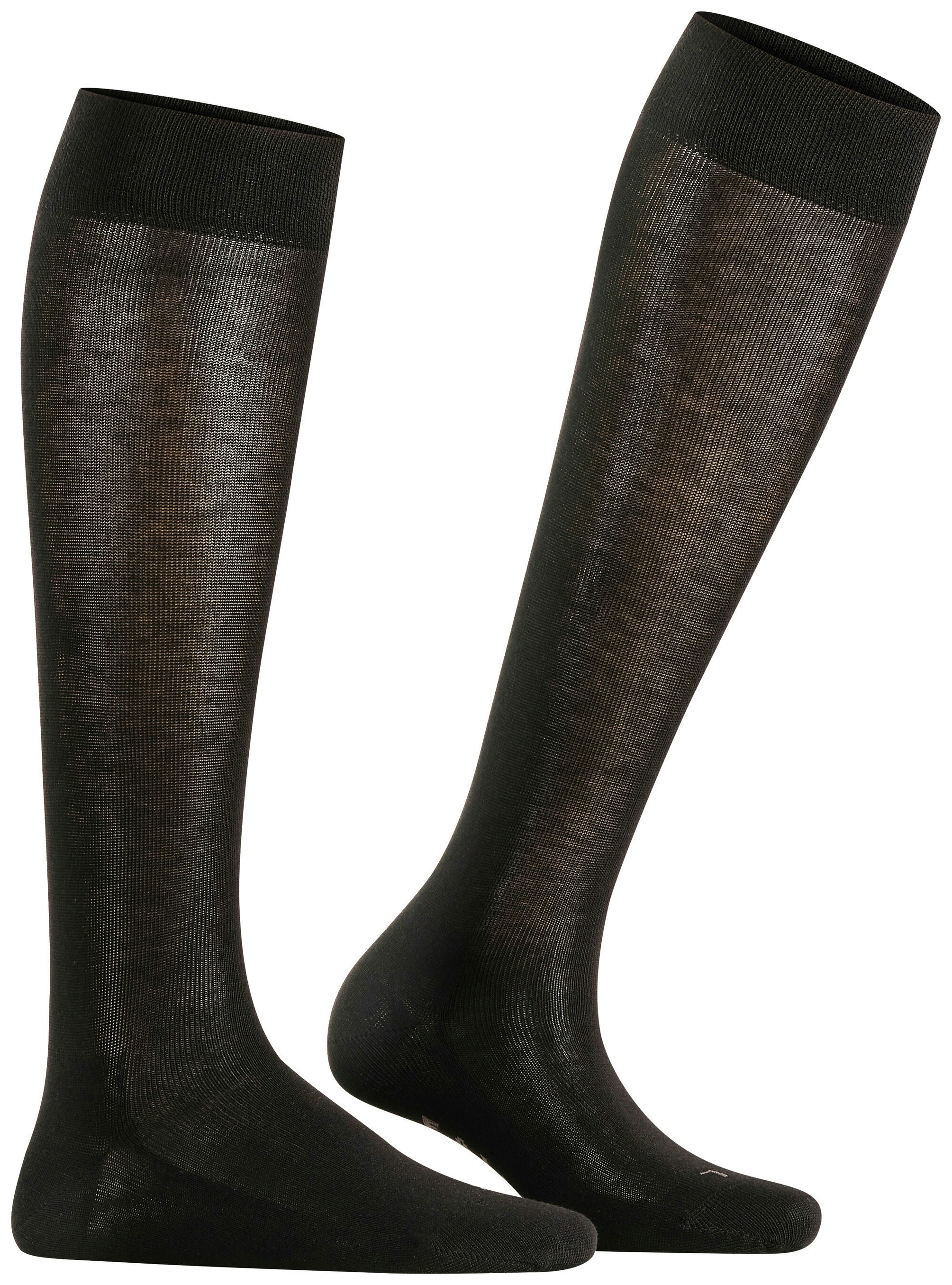FALKE Dames Sensitive London Kniekousen Zwart