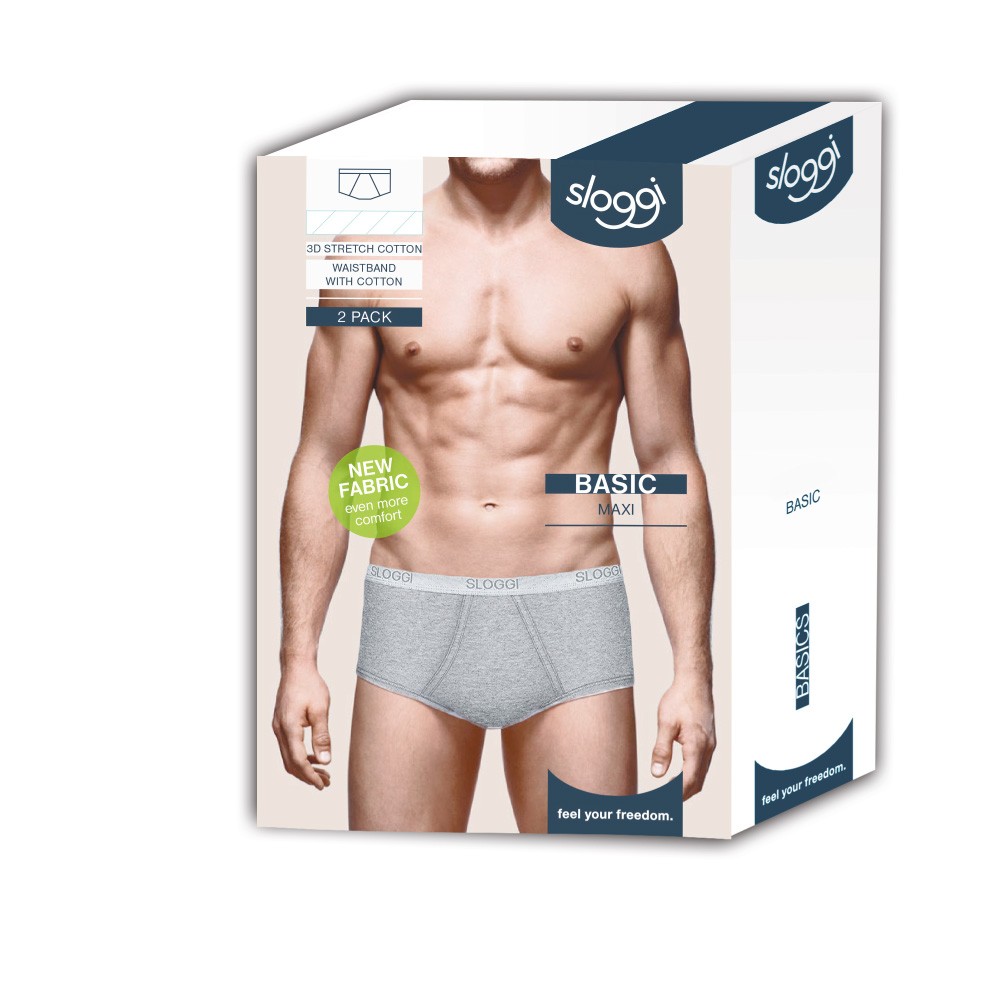 MEN Basic Heren Maxi 2-Pack Grey