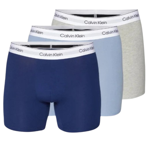 Modern Cotton Stretch Heren Boxershorts 3-Pack Blue
