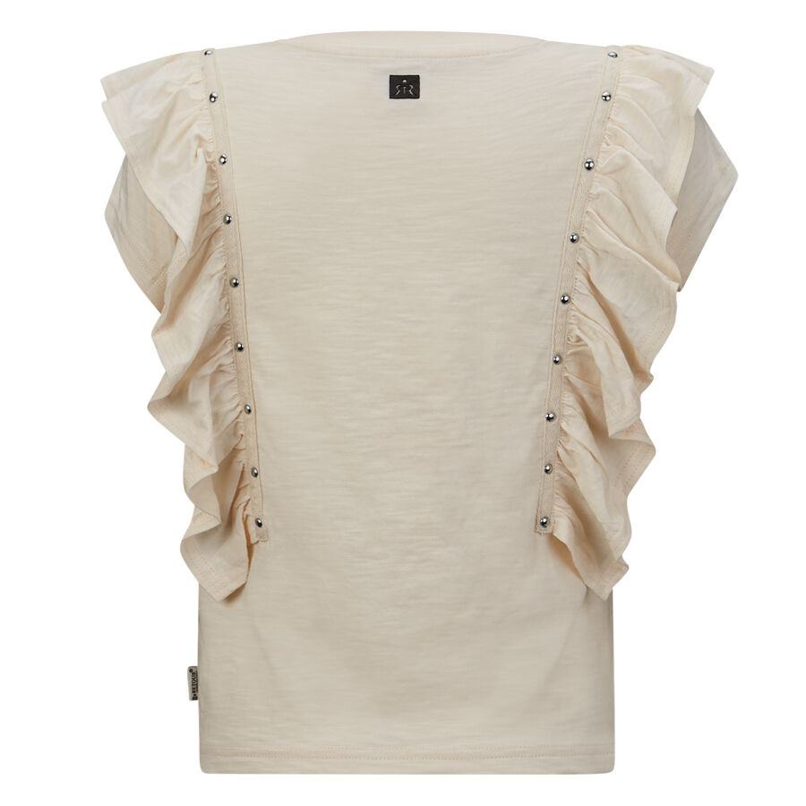 Meisjes T-shirt Sade Beige/Zwart