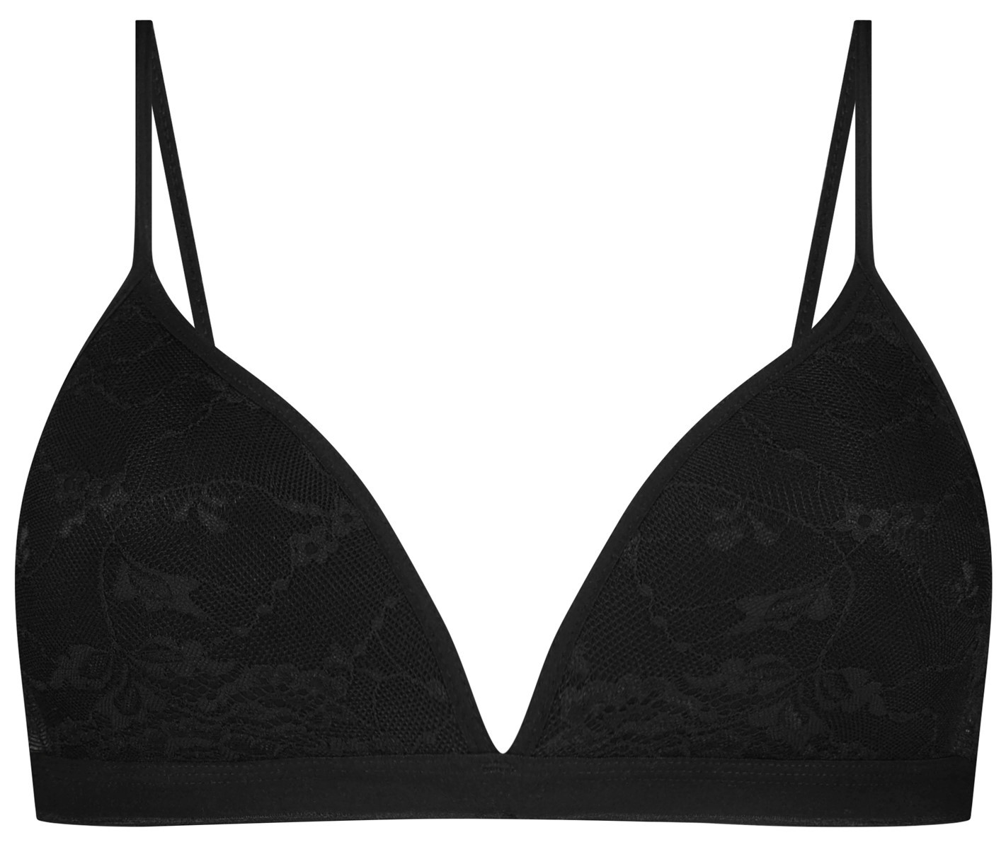 Basics Dames Voorgevormde Bh Met Kant  Zwart