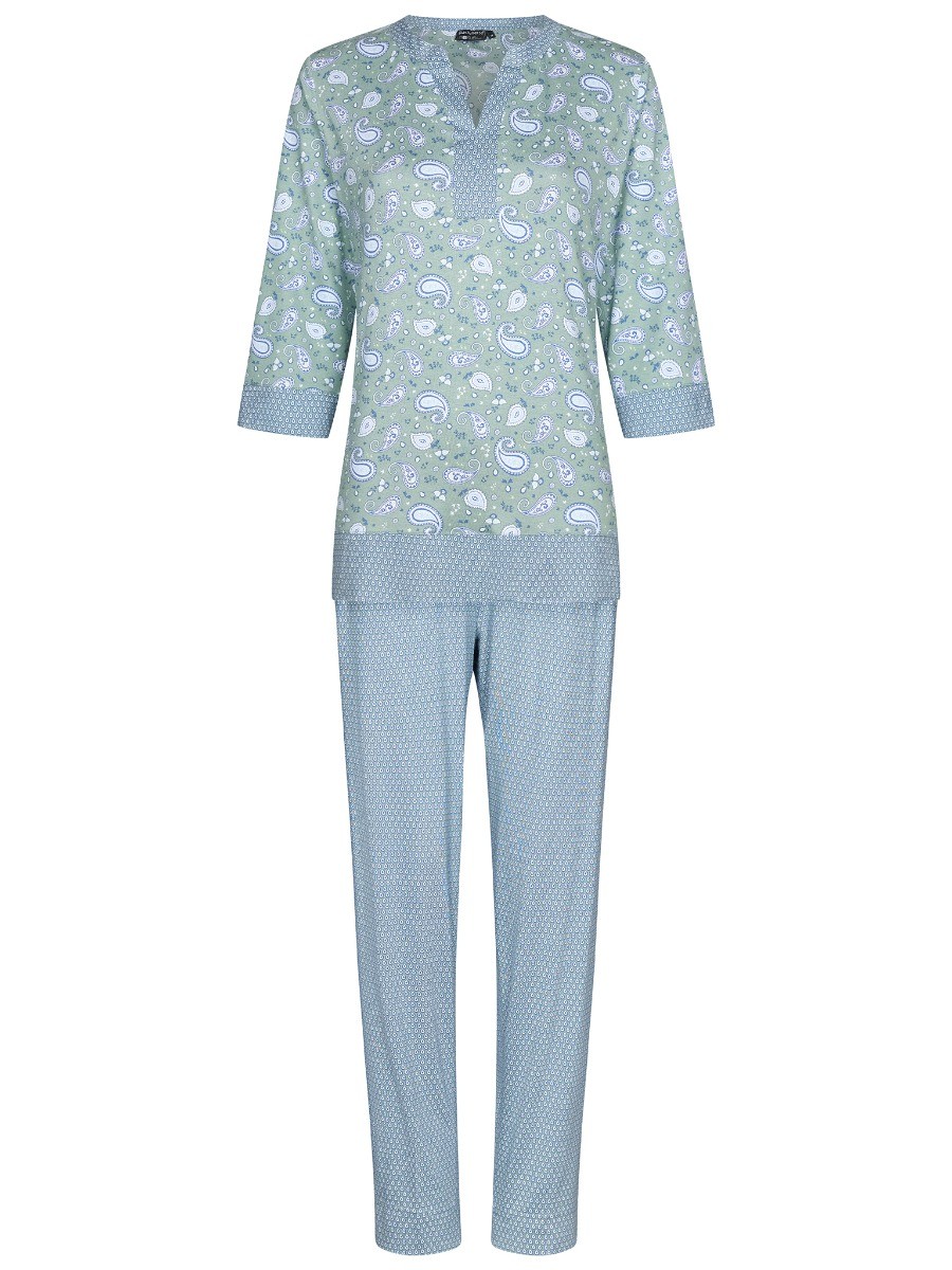 Dames Luxe Pyjama 95 cm Pants Licht Groen