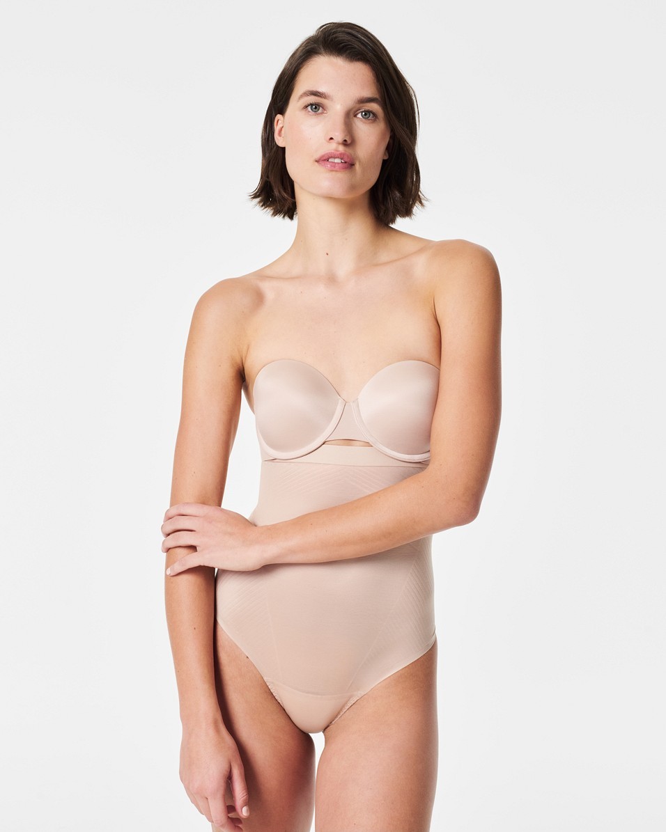 Dames Thinstincts 2.0 - High-Waisted Thong Champagne Beige