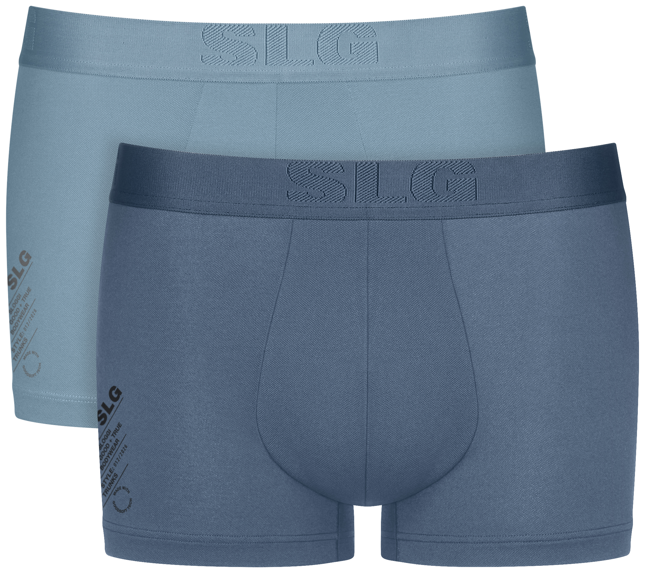 Sloggi Heren MEN SLG Base Heren SLG Base Soft Trunk 2-Pack Blue - Light Combination