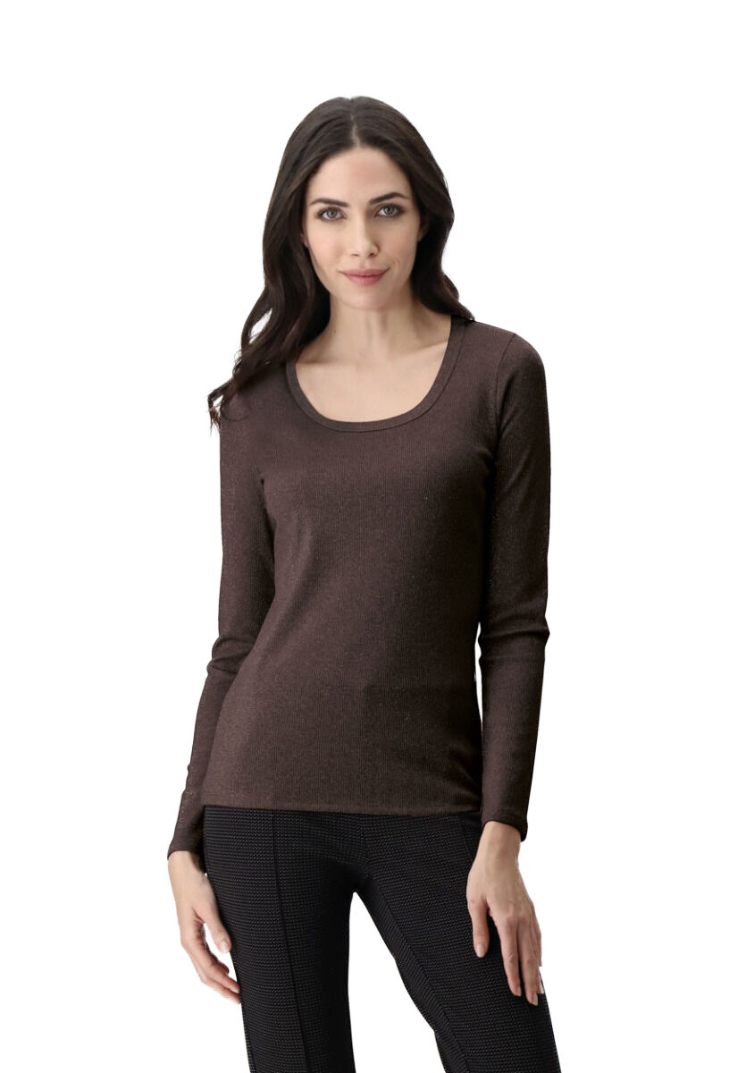 Dames Pull-on Top Aster Long Sleeve Bruin