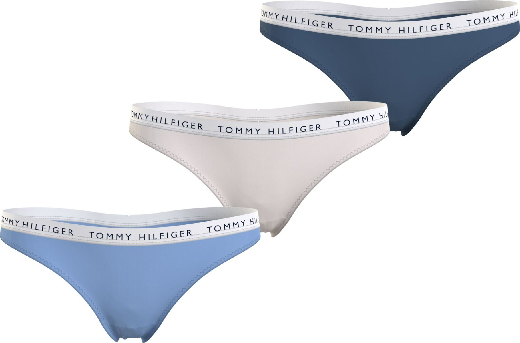 Dames 3-Pack Thong Blauw