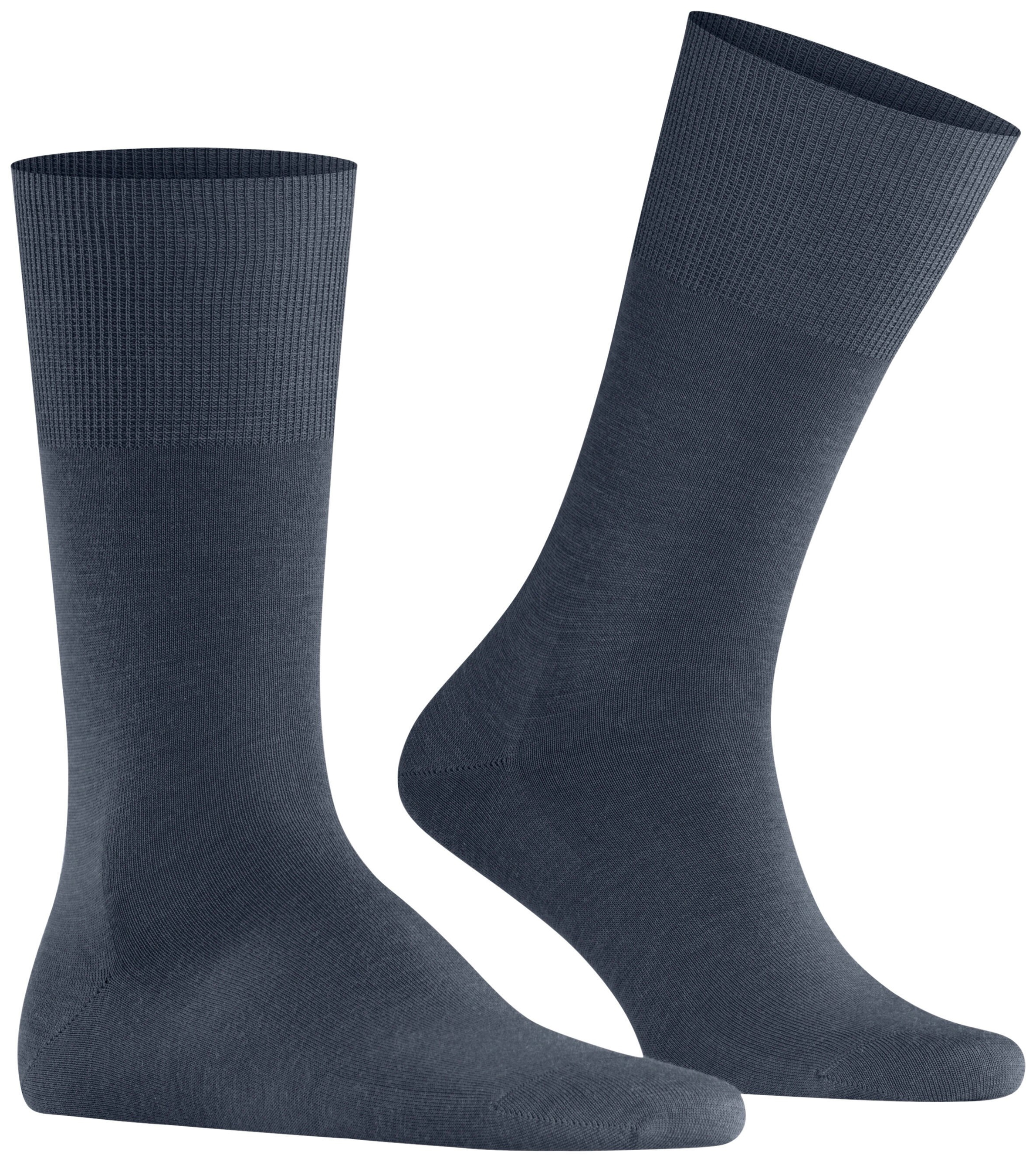 FALKE Heren Airport Sokken Dark Blue Melange