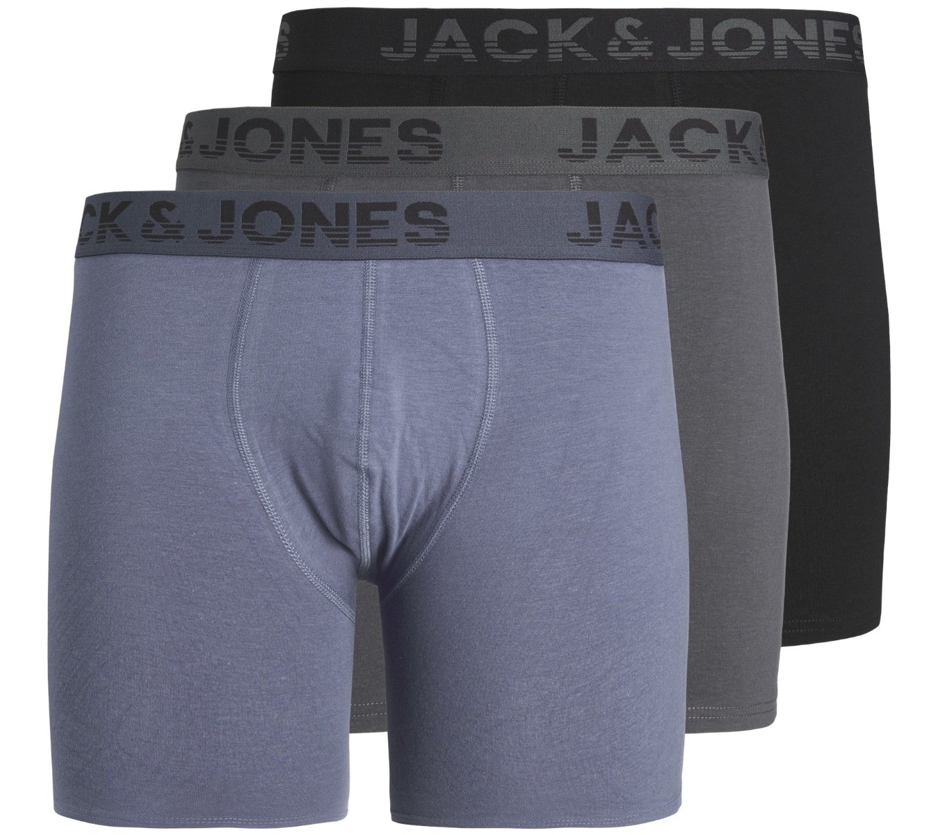 Heren Jacshade Solid Boxer Briefs 3 Pack Zwart