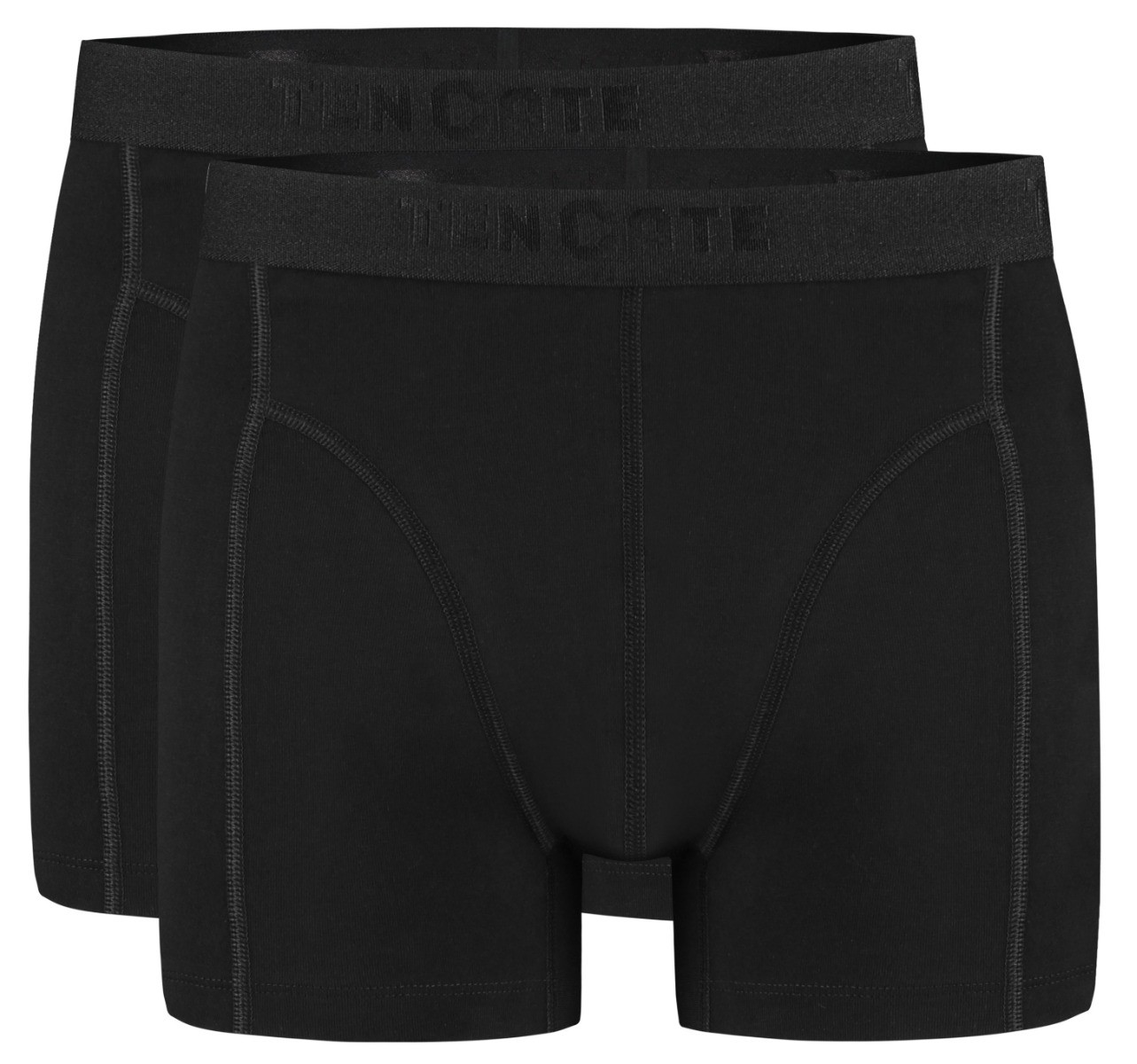Basics Organic Cotton Stretch Heren Shorts 2-Pack Zwart