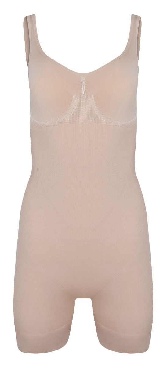 Dames Low Back Bodysuit Cappuccino