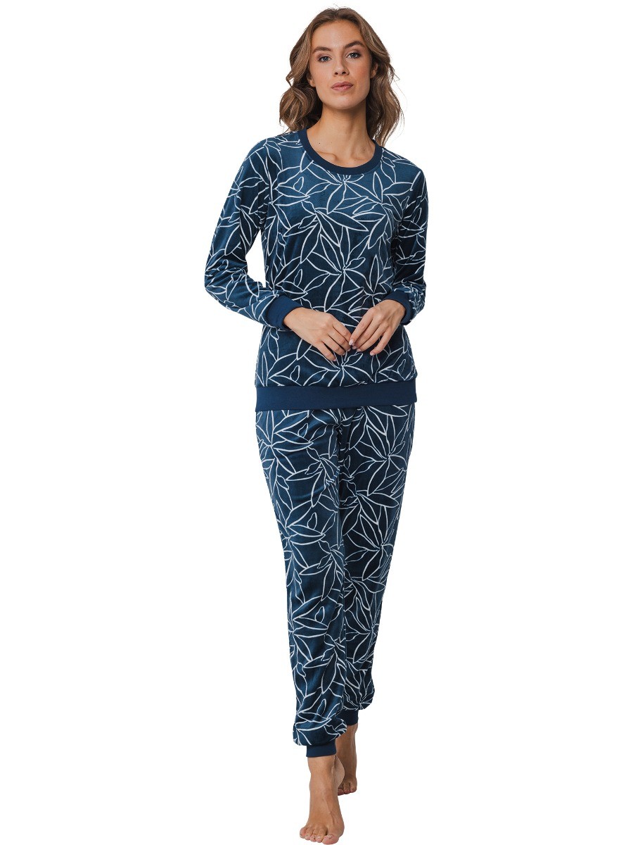 Irresistible Dames Pyjama - Katoen - Strepen Dessin - Blauw Irresistible Dames Pyjama - Katoen - Strepen Dessin - Blauw