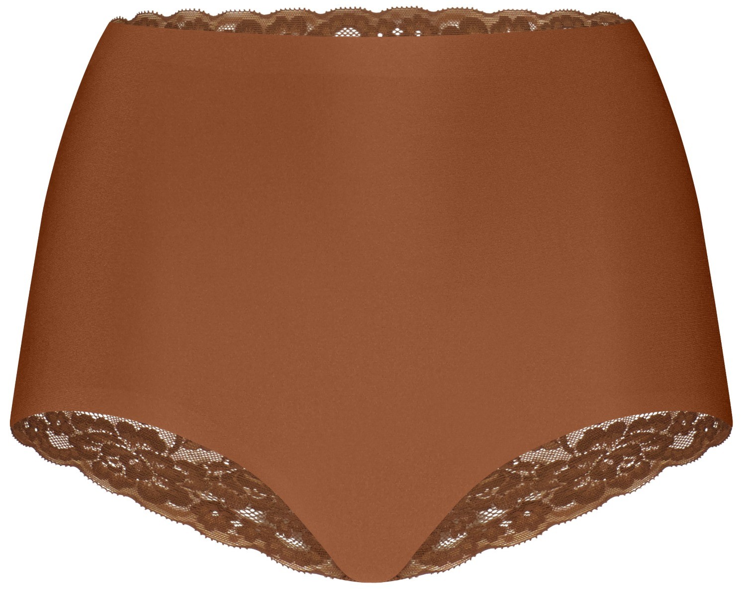 Secrets Dames High Waist Met Kant Pecan