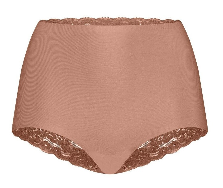 Secrets Dames High Waist Met Kant Pink Nut