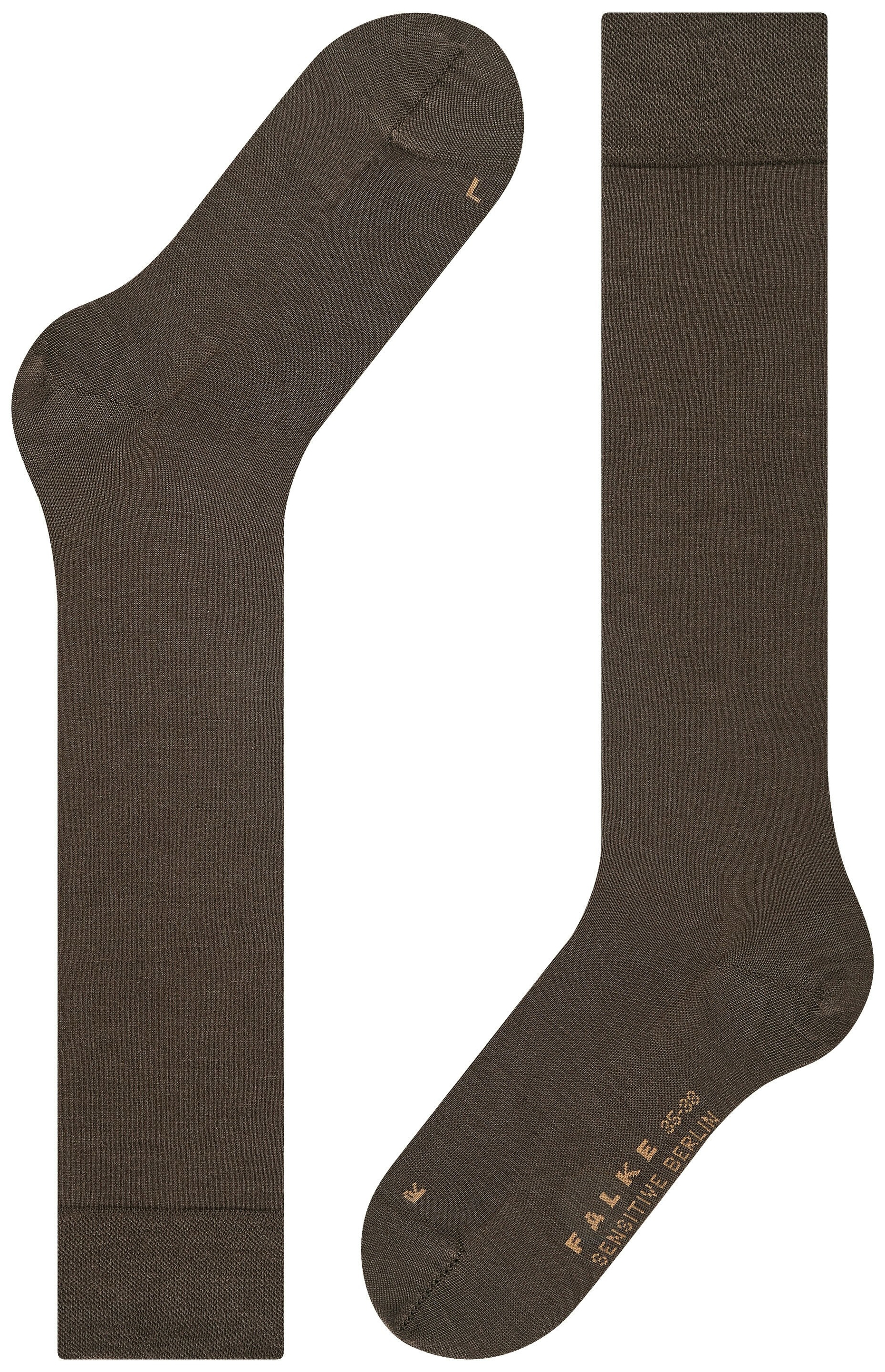 FALKE Dames Sensitive Berlin Kniekousen Donker Bruin
