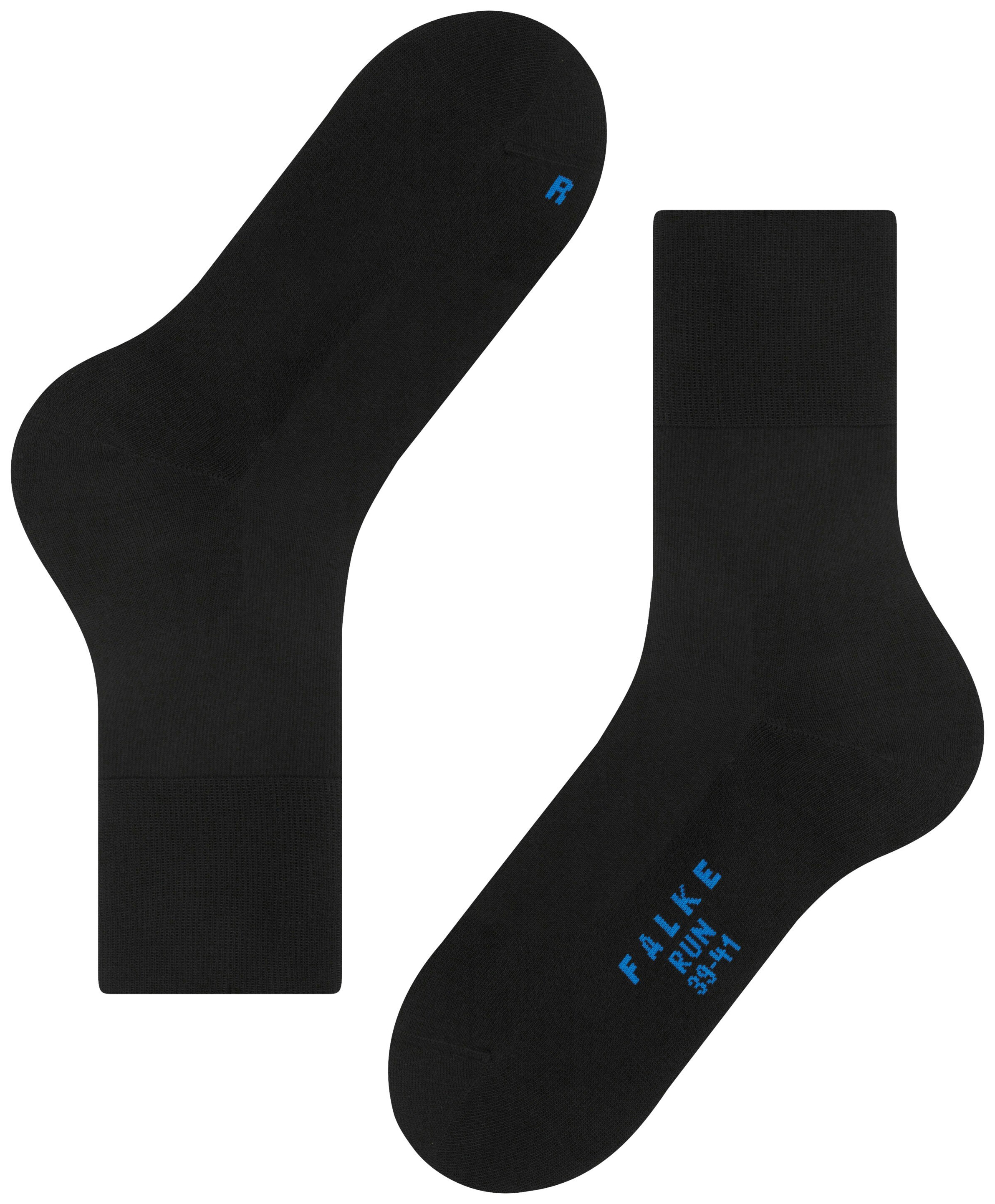 FALKE Unisex Run Sokken Zwart