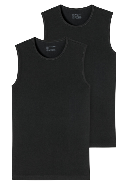 Heren Tanktop 2-pack Zwart