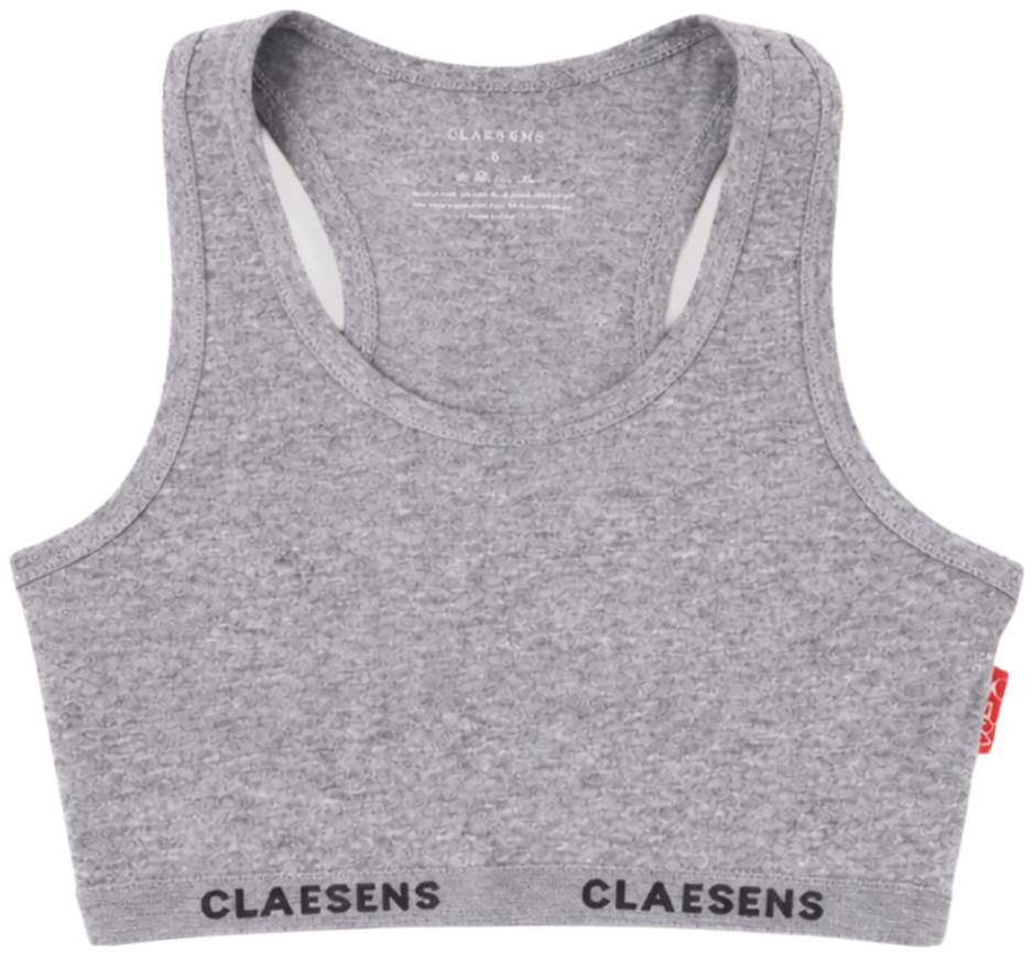 Claesens Meisjes Croptop 1-Pack Grey