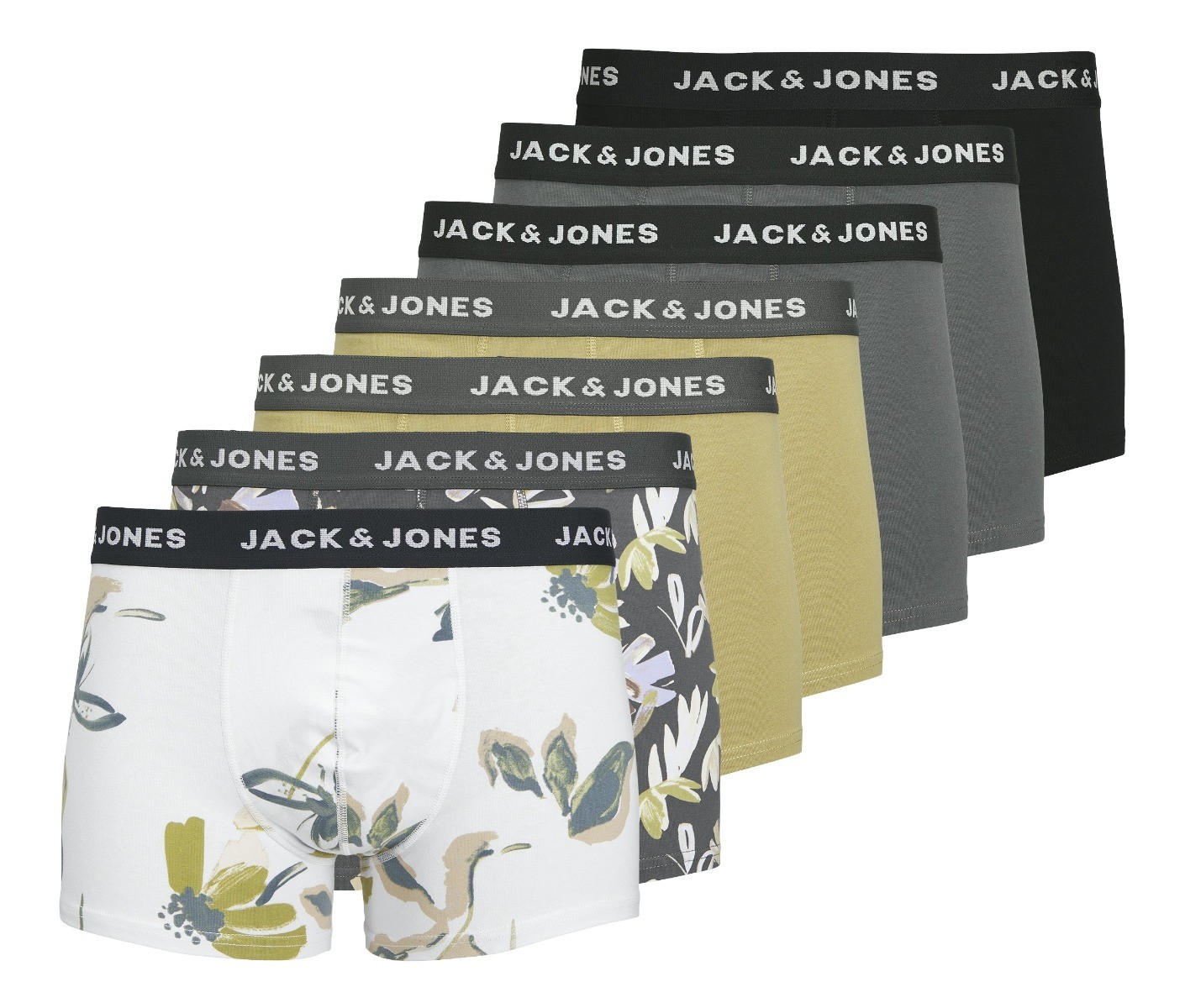 Heren Jacabstract Boxershorts 7-Pack Iron Gate