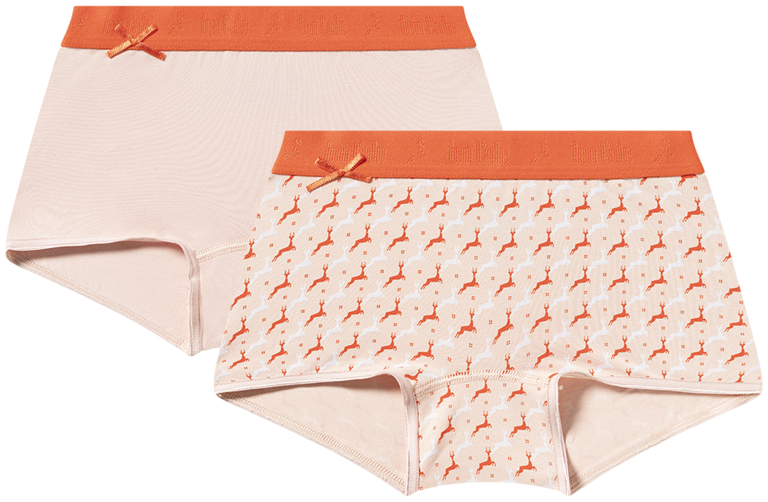 Ten Cate Meisjes girls shorts 2p Happy Deer Pink