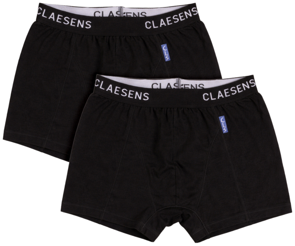 Claesens Jongens Boxershort 2-Pack Zwart
