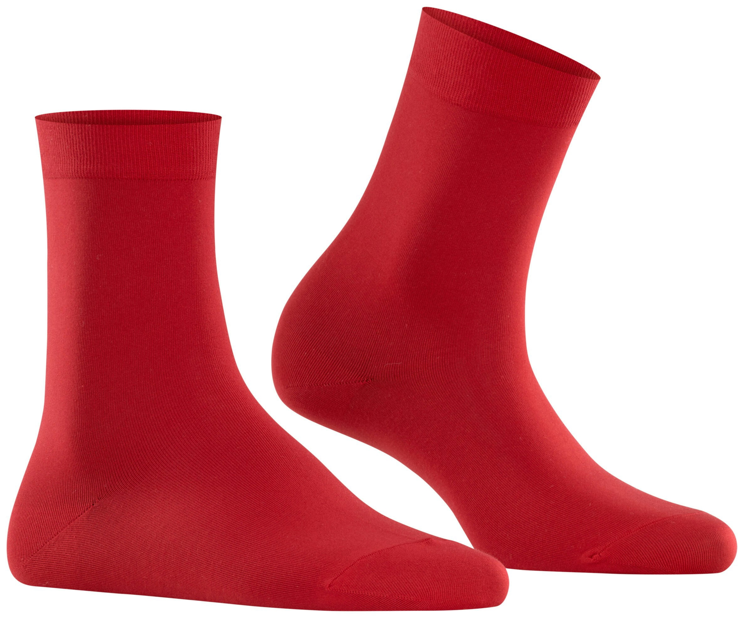 FALKE Dames Cotton Touch Sokken Scarlet