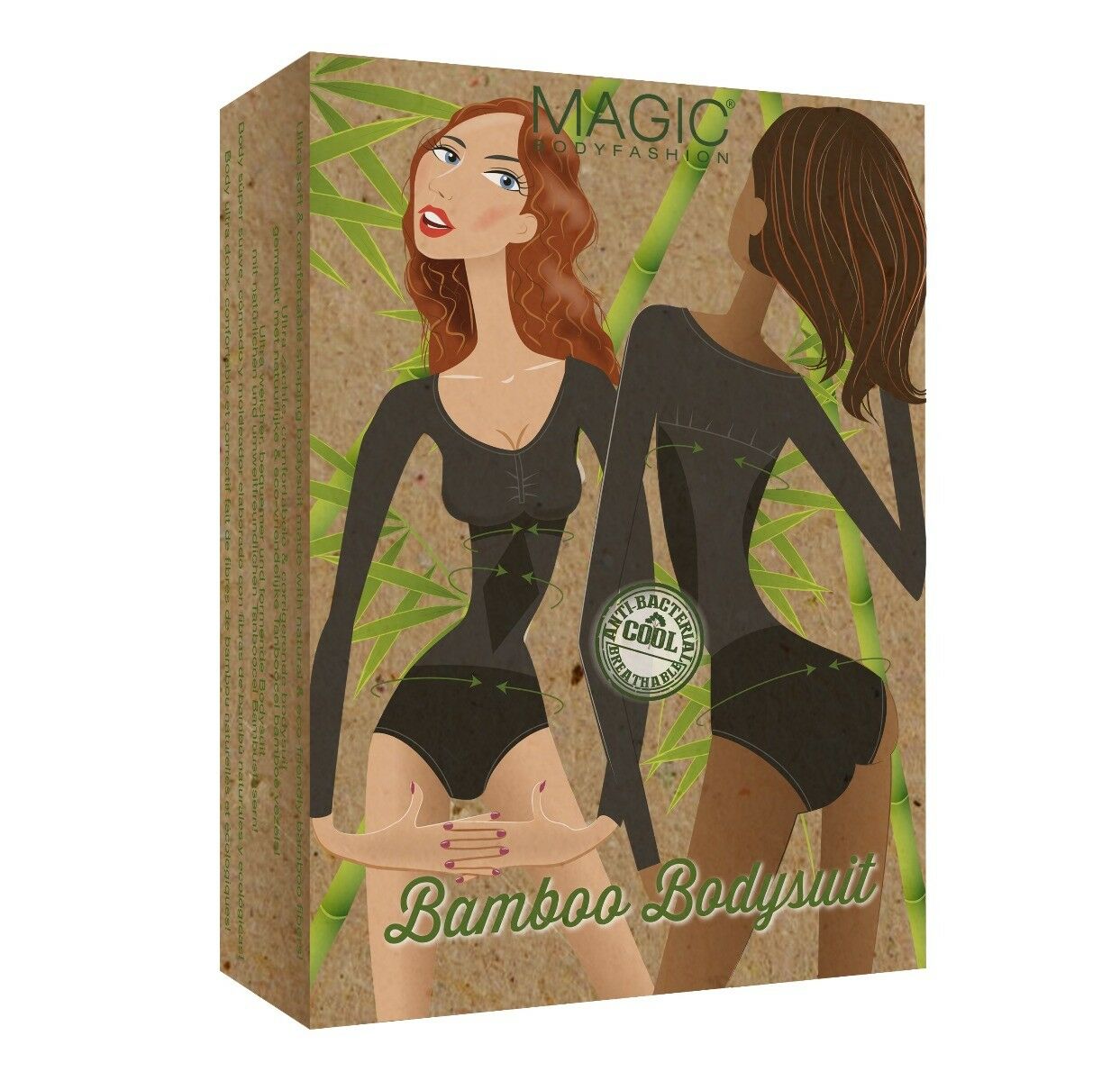 Dames Bamboo Bodysuit Zwart