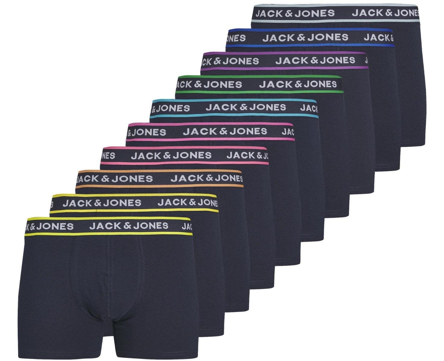 Heren Jaclime Solid Trunks 10 Pack Navy Blazer