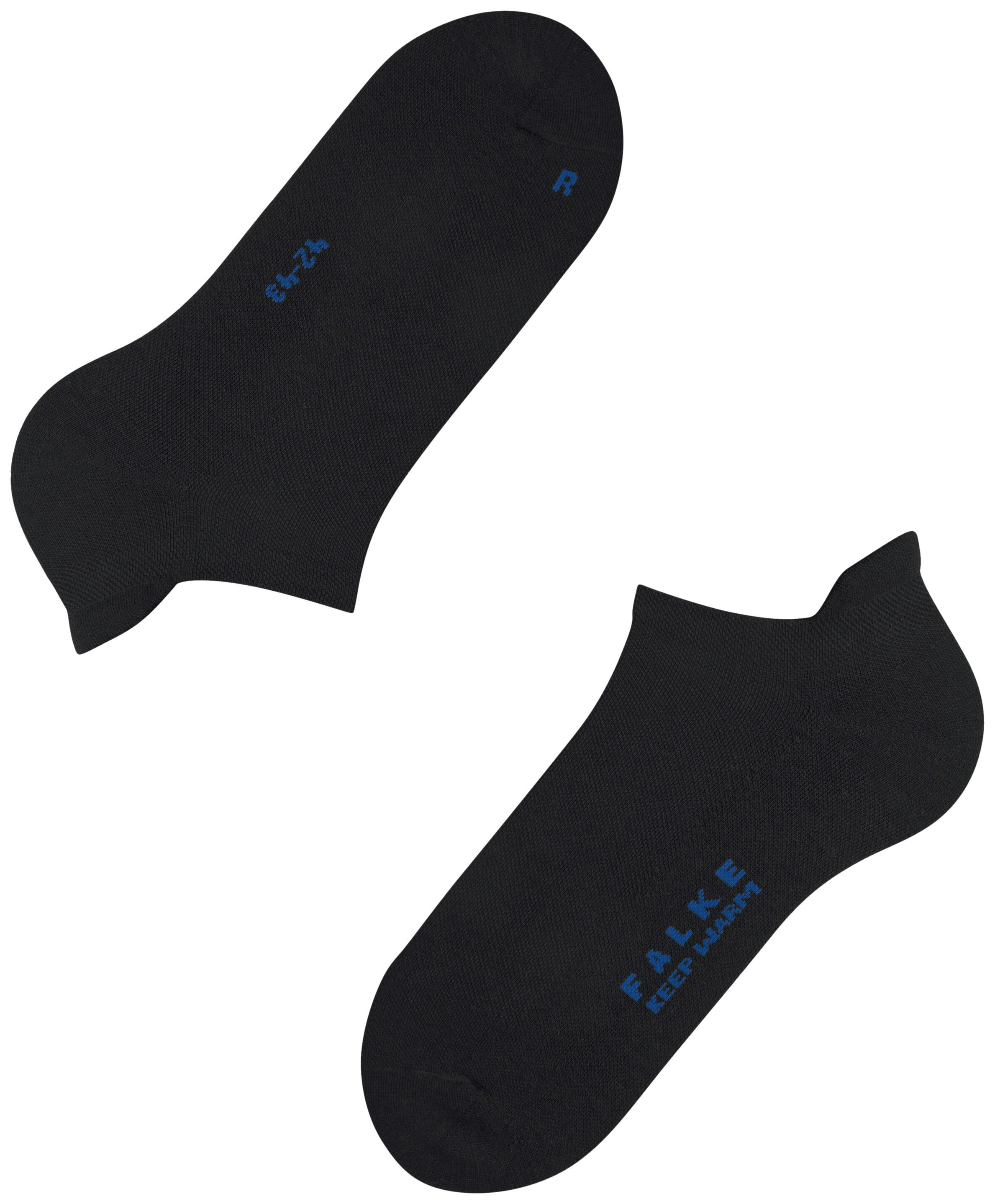 FALKE Unisex Keep Warm Sneakersokken Zwart
