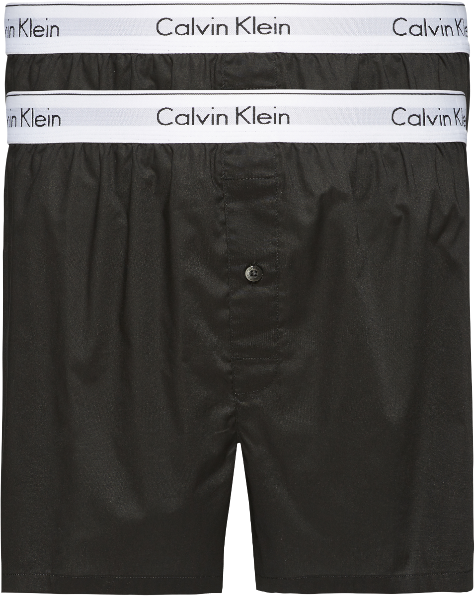 Modern Cotton Stretch Heren Loose Boxer 2-Pack Black