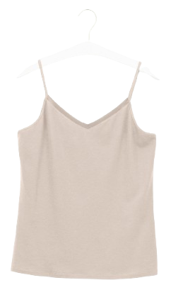 Dames Perfect Line Cotton Top Sand