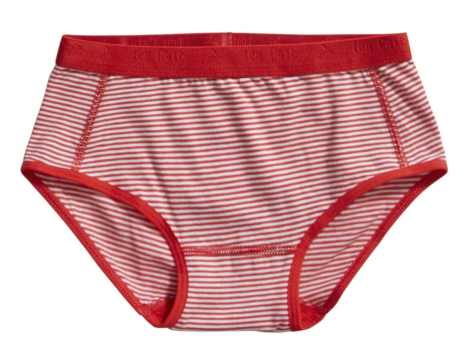 Basics Organic Cotton Stretch Meisjes Slip 2-Pack Flame Scarlet