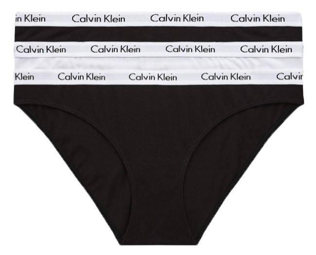 Carousel Dames Bikini Slip 3-Pack Black/White/Black