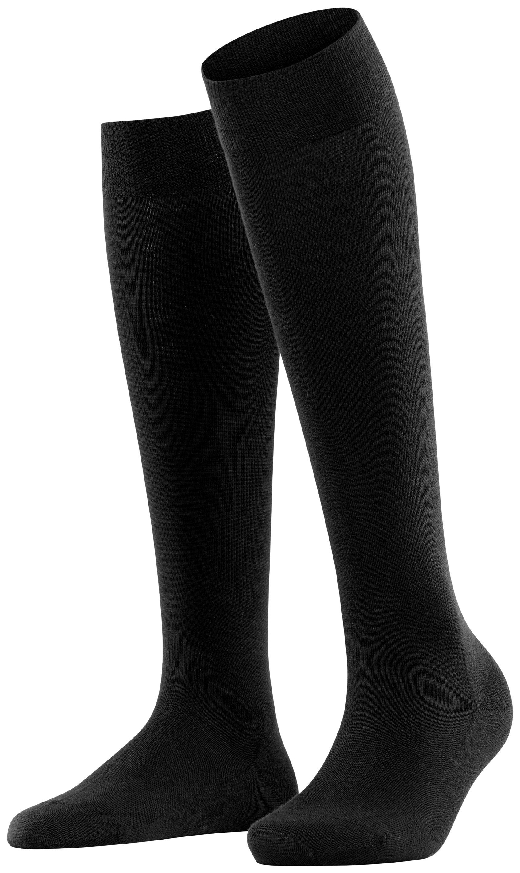 FALKE Dames Softmerino Kniekousen Zwart