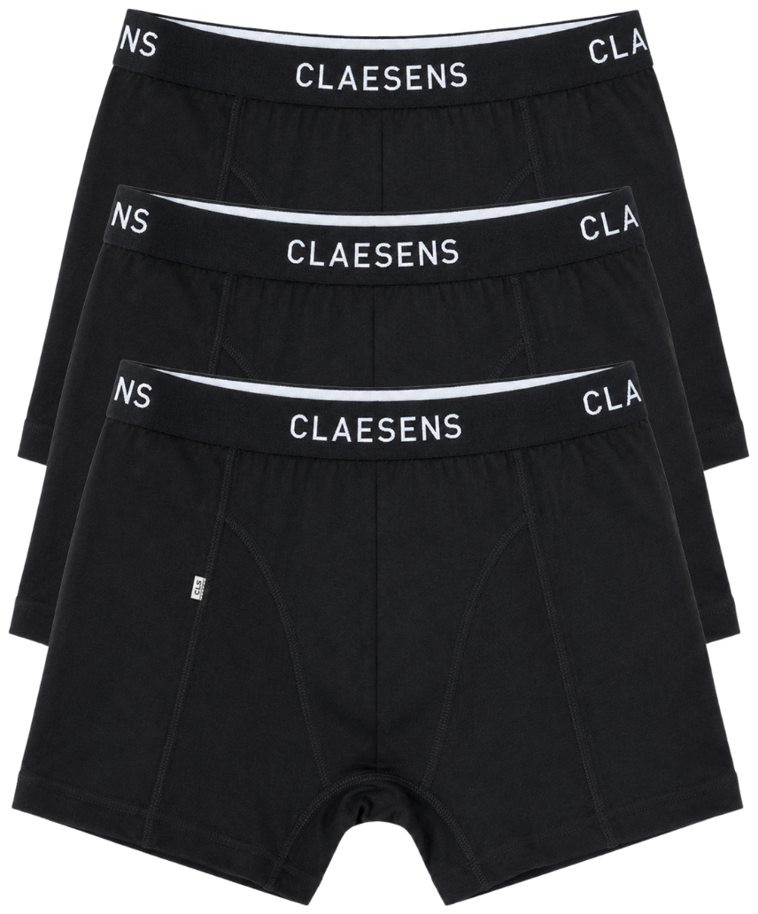 Claesens Heren Boxershort 3-Pack Zwart