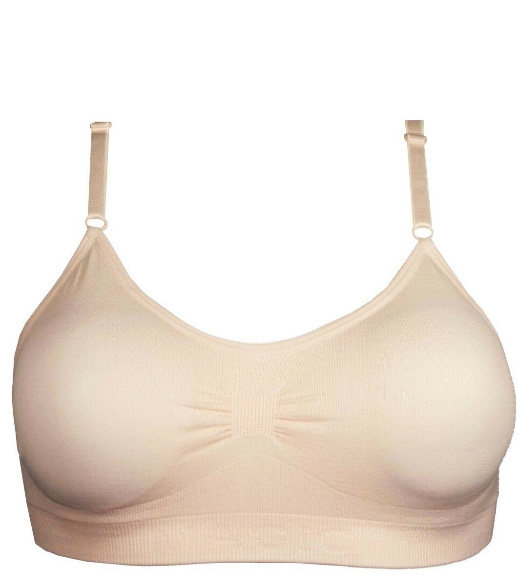 Dames Comfort Bra With Spaghetti Straps Latte