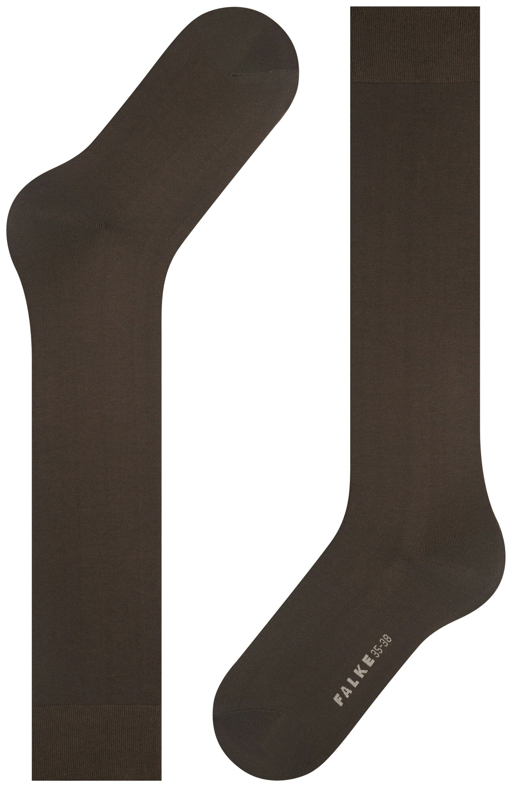 FALKE Dames Cotton Touch Kniekousen Bruin