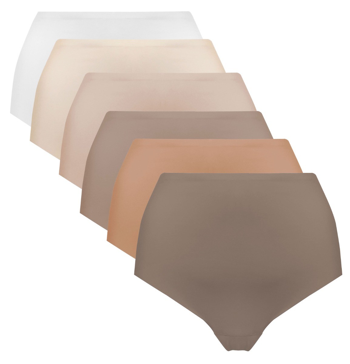 Dames Maxi Slip 6-Pack Skintones Combi