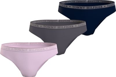 Dames Logo Bikini Slips 3-Pack Roze