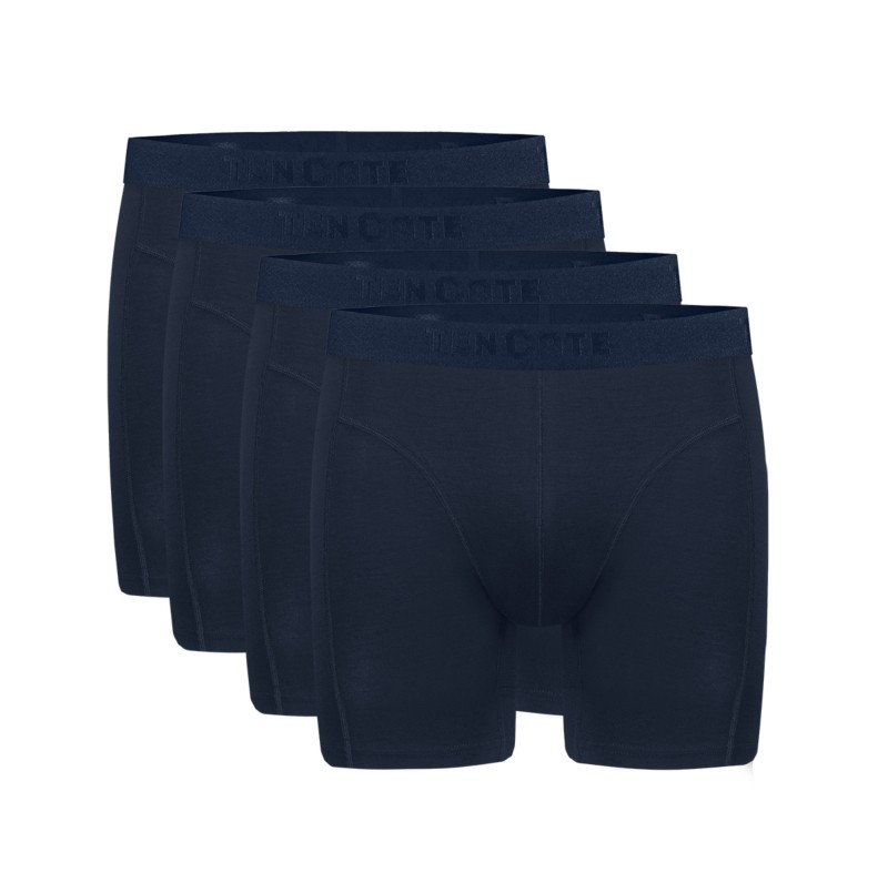 Heren Basics Bamboo Viscose men long shorts 4 pack Navy