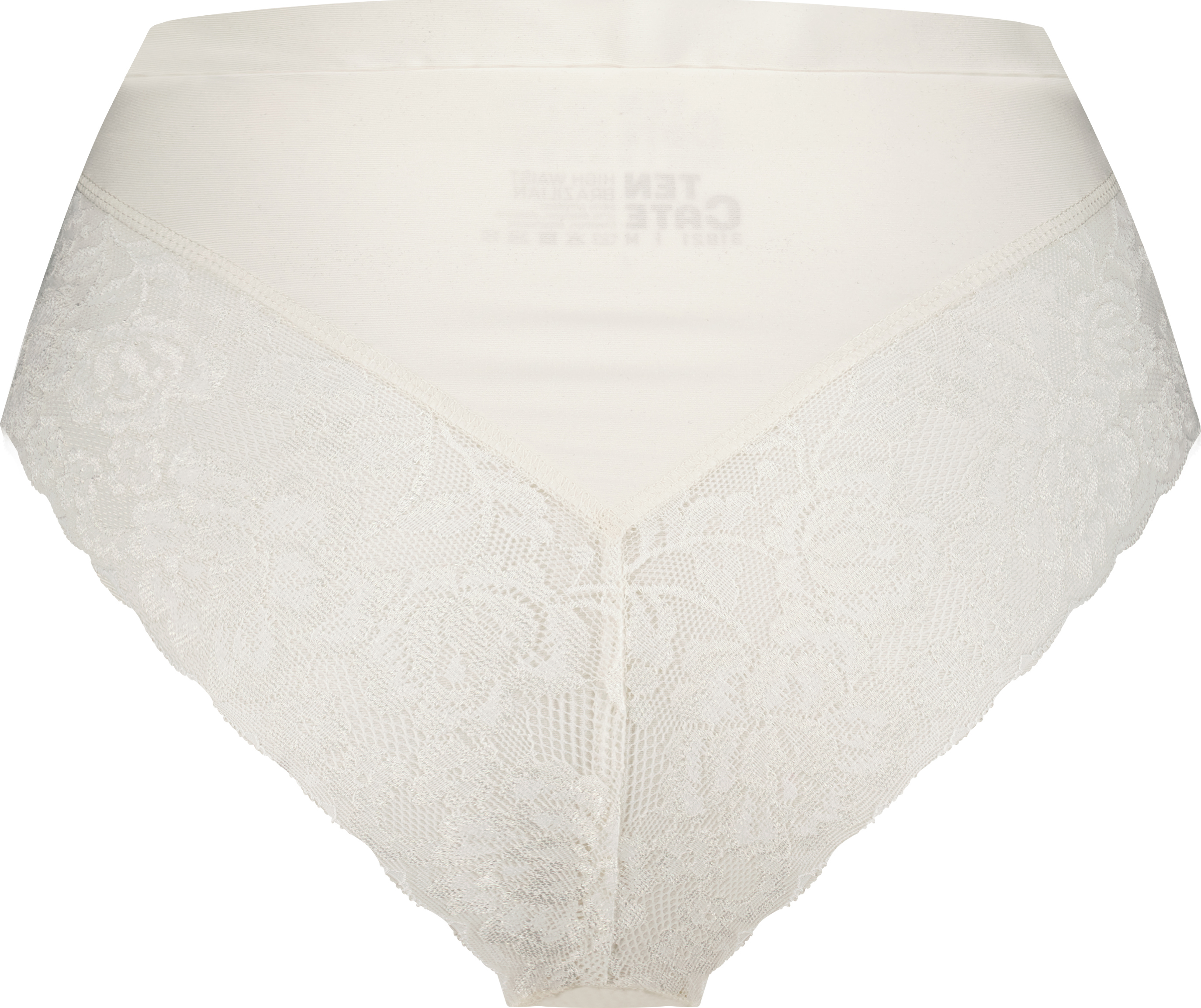 Secrets Dames High Waist Brazilian Met Kant Off White