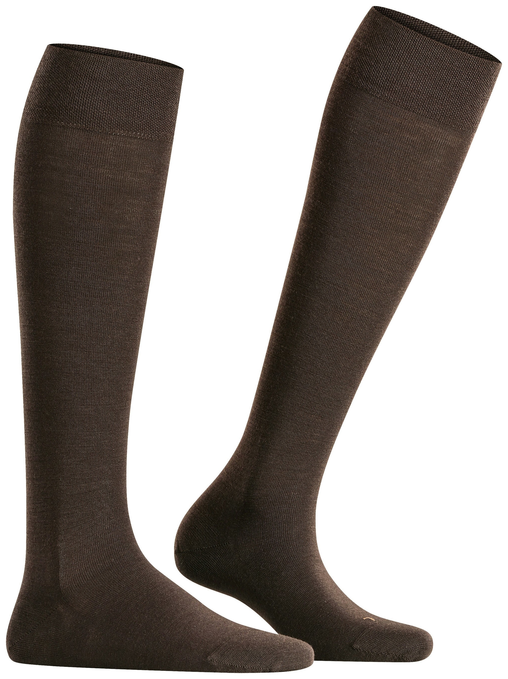 FALKE Dames Sensitive Berlin Kniekousen Donker Bruin