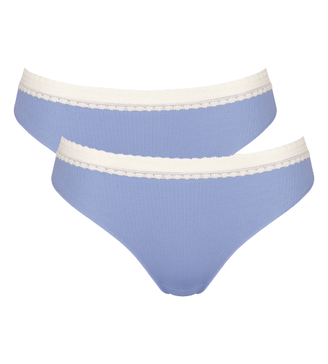 Go Ribbed Dames Tai 2-Pack Blauw