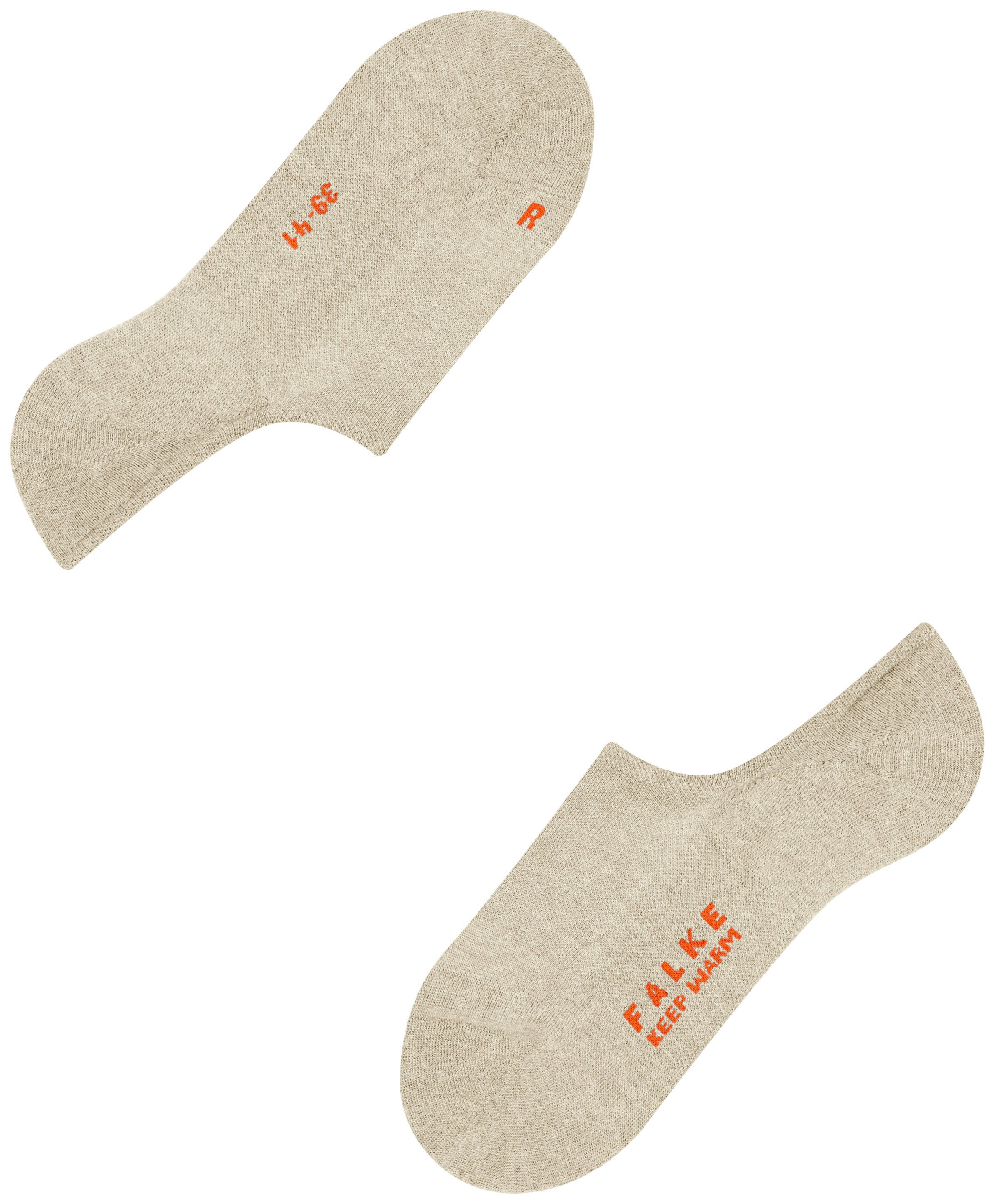 FALKE Unisex Keep Warm Footies Beige