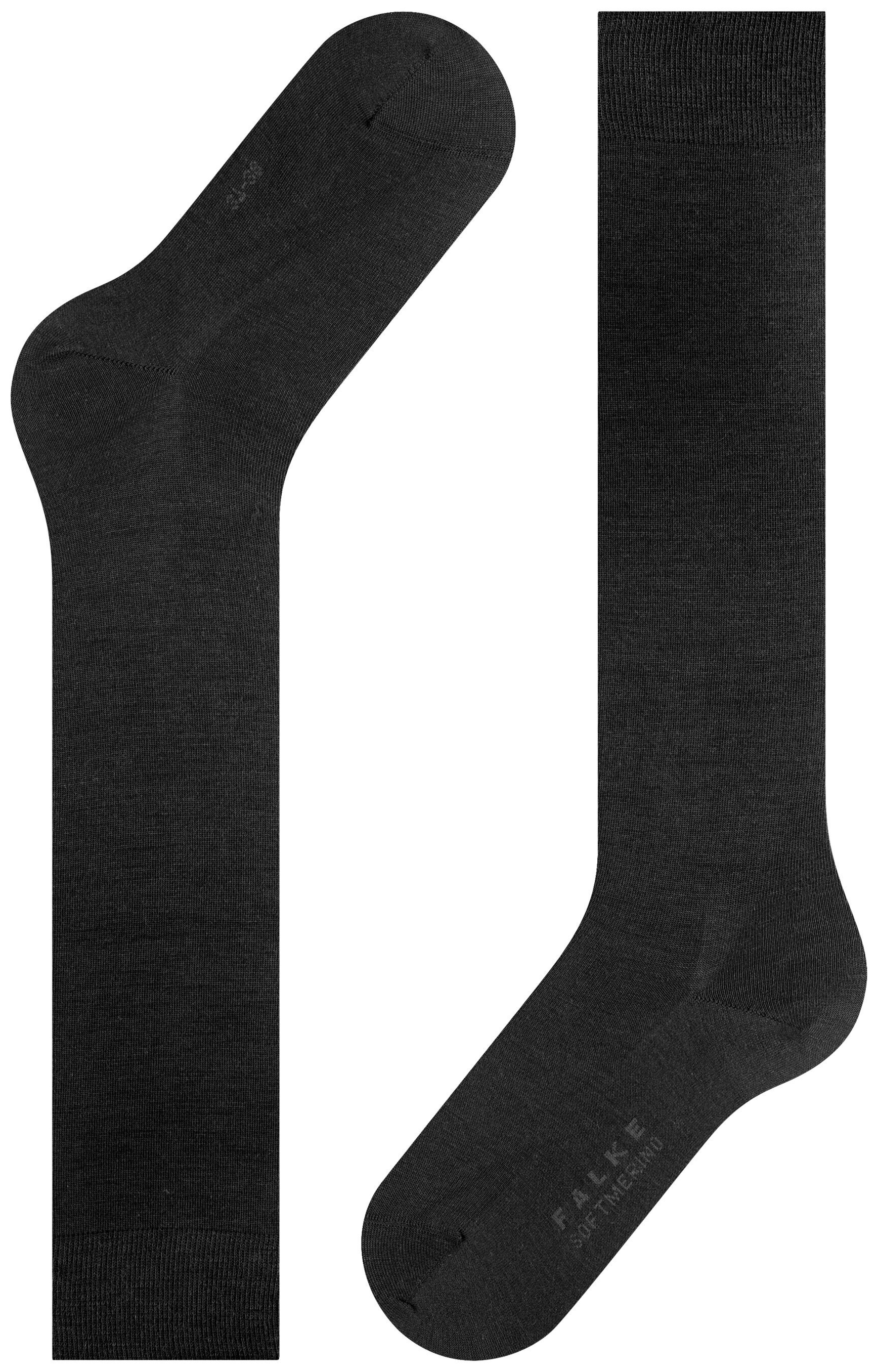 FALKE Dames Softmerino Kniekousen Zwart