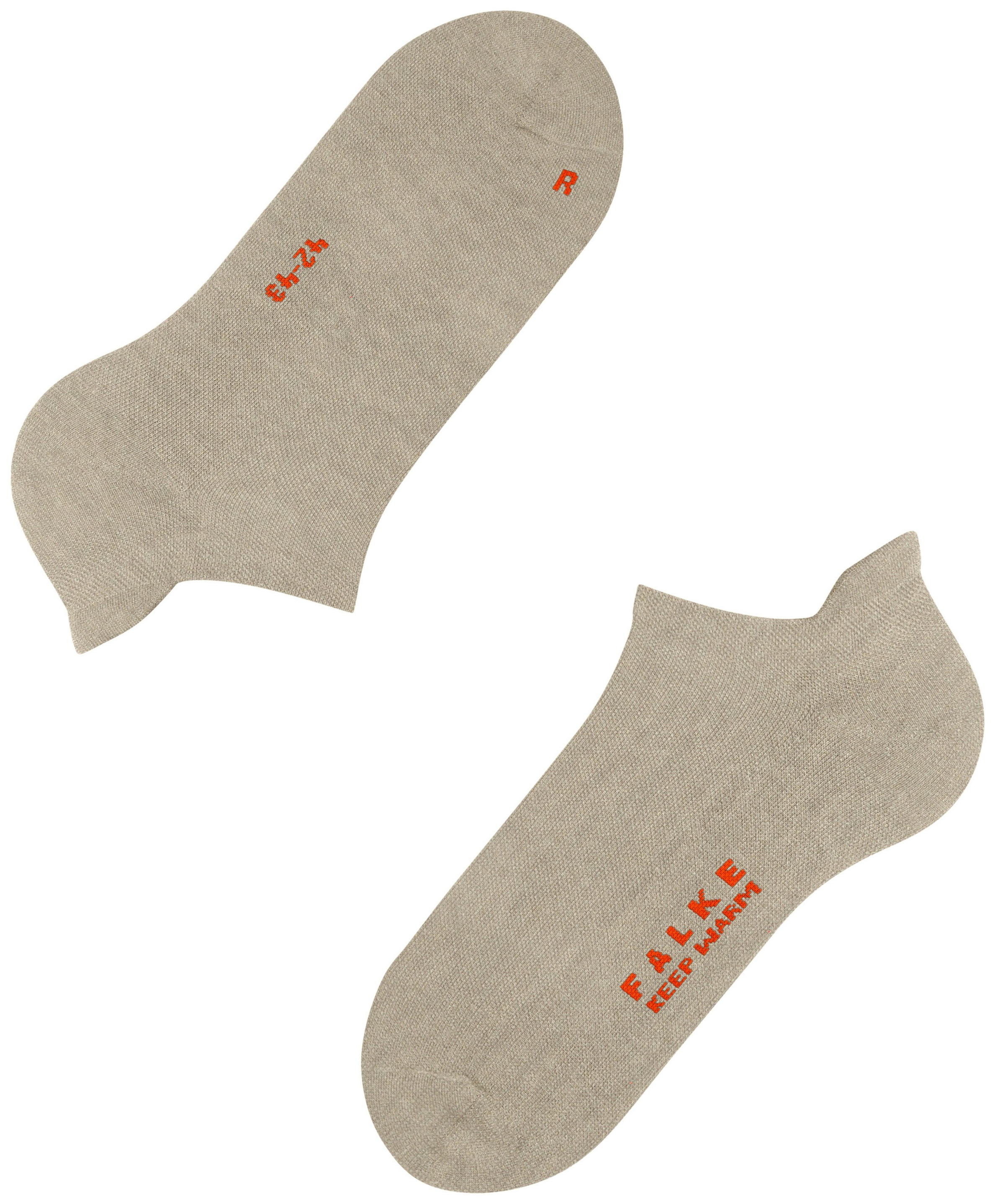 FALKE Unisex Keep Warm Sneakersokken Beige Melange