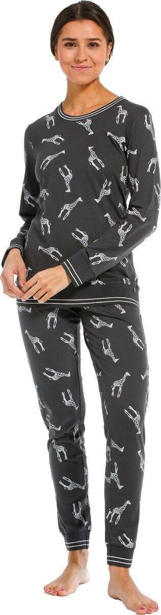 Dames Wildlife Pyjama Antraciet