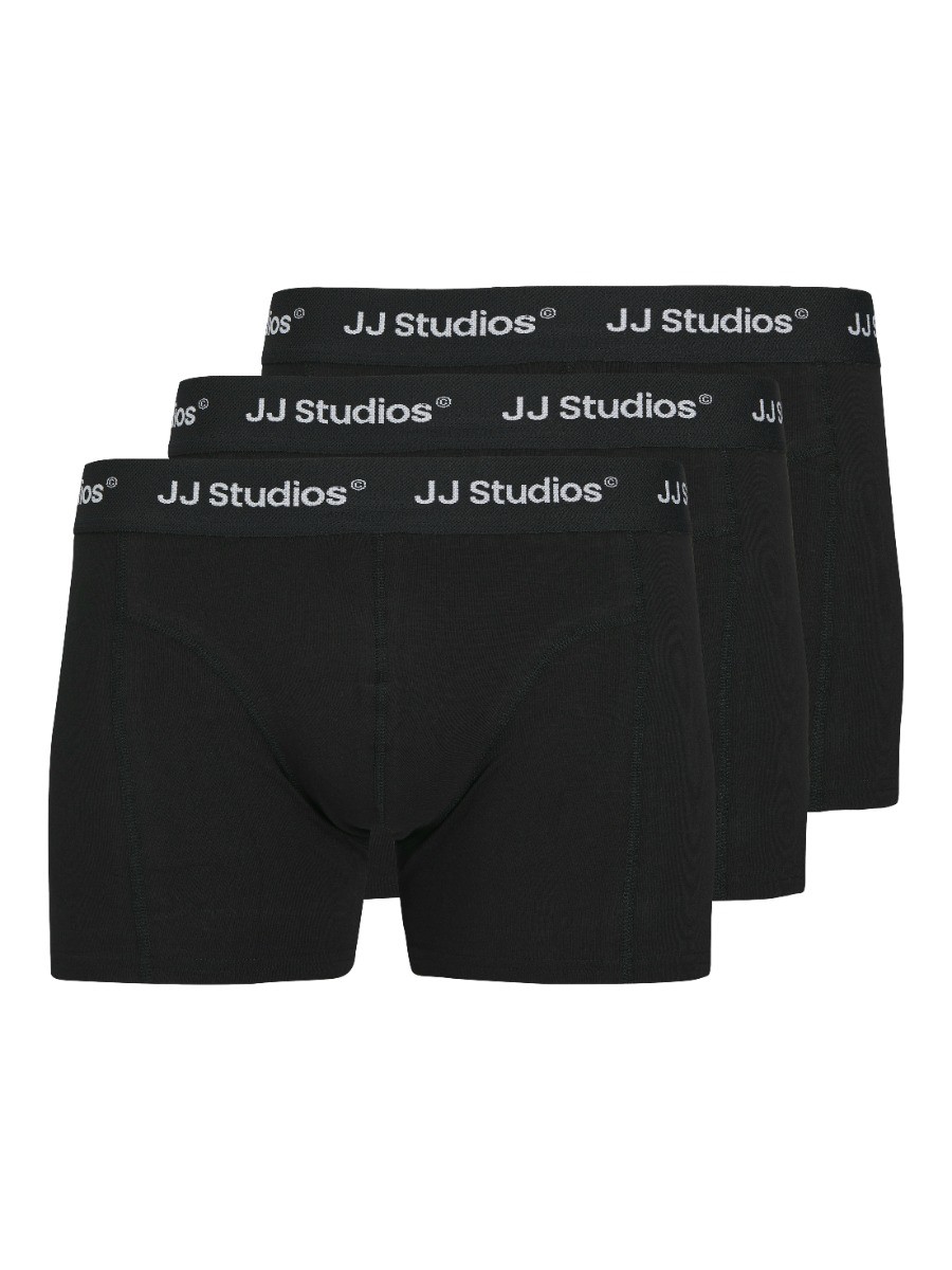 Heren Jacsoho Solid Trunks 3-Pack Zwart
